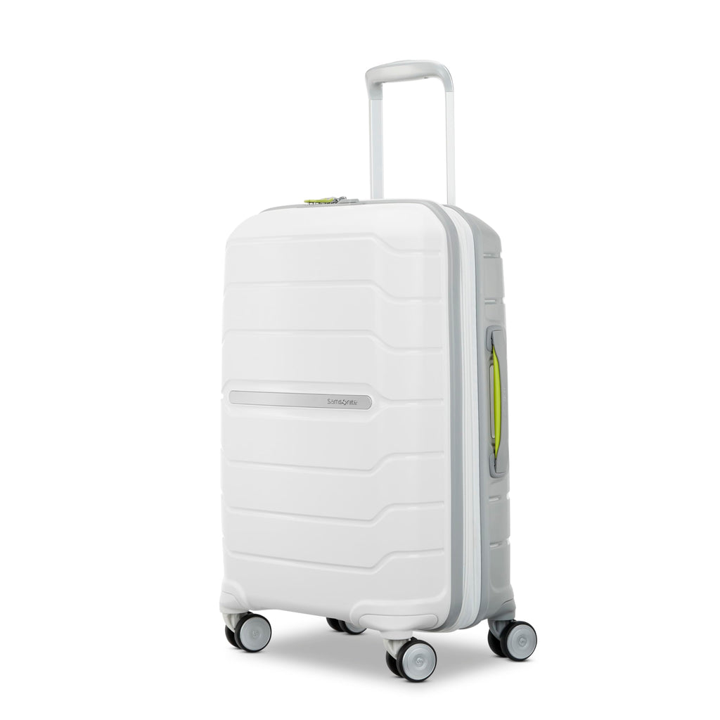Samsonite Freeform Hardside Carry-On Luggage with Spinner Wheels, TSA Lock, Expandable 21" White/Grey Suitcase