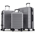 OLIXIS 3-Piece Hardside Luggage Set with Spinner Wheels, TSA Lock & Expandable Design, Deep Grey (20/24/28)