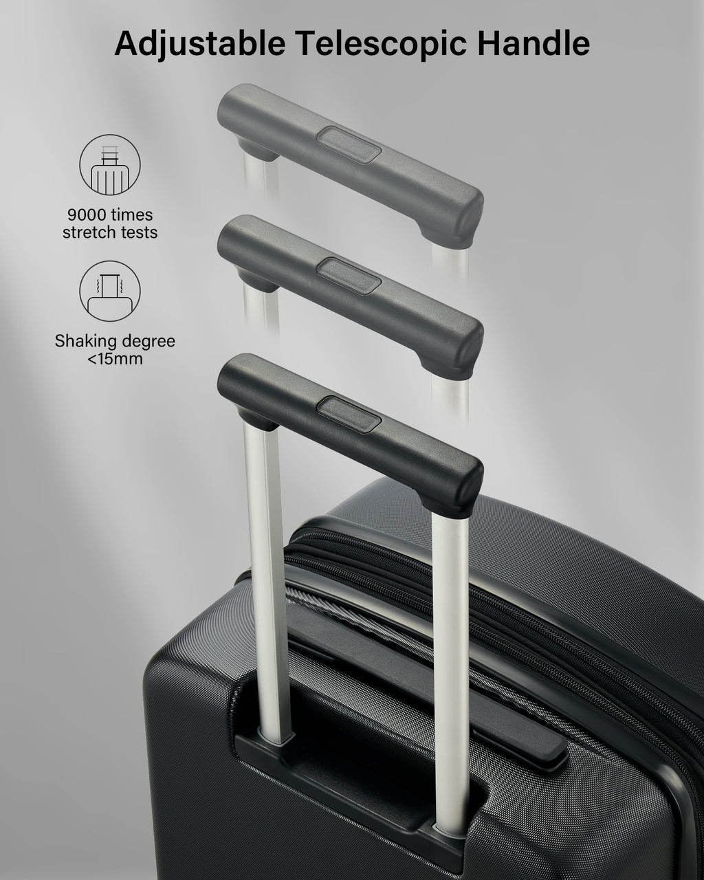 Hanke 3 Piece Luggage Set 20/24/28 Inch Expandable Hard Shell Suitcase with Spinner Wheels
