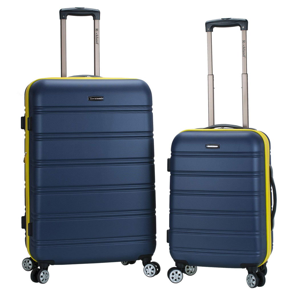 Rockland Melbourne 2-Piece Hardside Expandable Spinner Luggage Set, Navy (20/28)