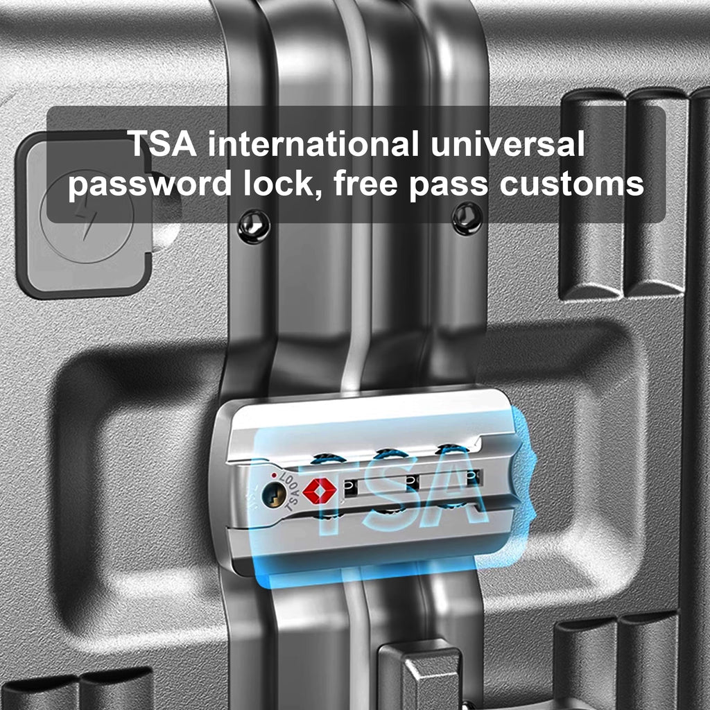 AIWEINY 20 Inch Carry On Suitcase Zipperless Luggage Polycarbonate Aluminum Hard Shell Expandable with Spinner Wheels