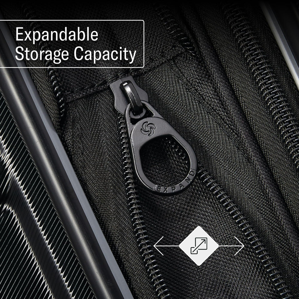 Samsonite Omni 2 Hardside 3-Piece Luggage Set - Carry-On, Medium & Large Spinner Suitcases with TSA Lock, Arctic Silver